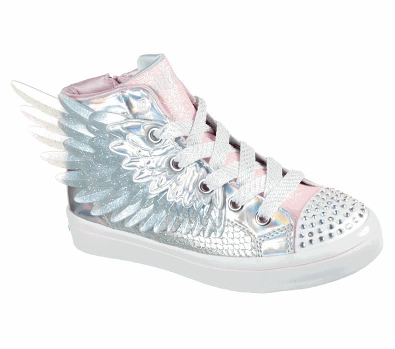 Skechers Flickor Silver/Rosa Sneakers - Twinkle Toes: Twi-Lites 2.0 - Unicorn Wings - Sverige (OTSHF